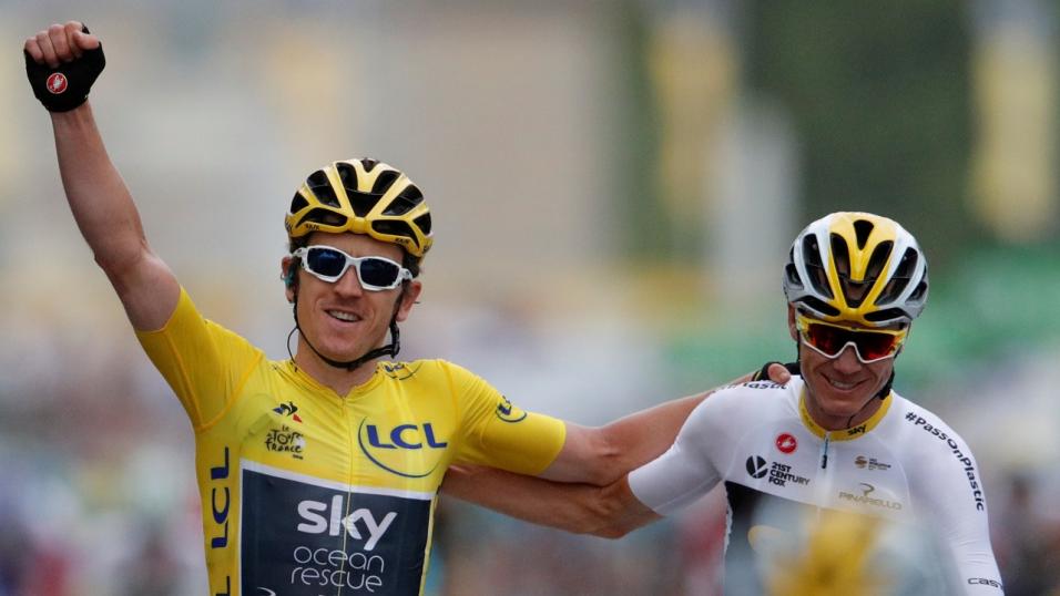 Geraint Thomas and Chris Froome